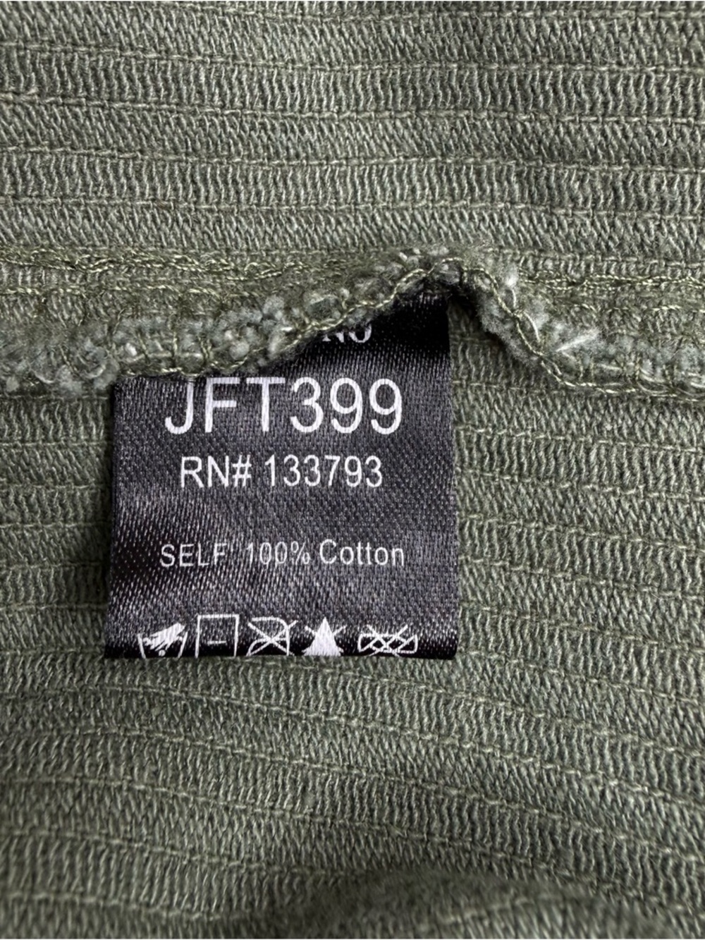 POL Clothing Frayed Hem Corduroy Trucker Green Forest Crop Jacket Sz L - Picture 11 of 14